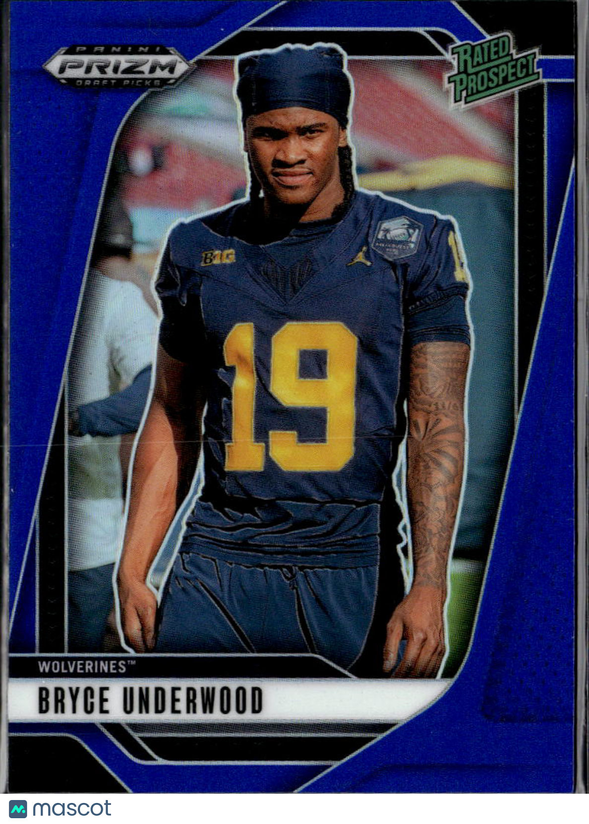 Bryce Underwood 2025 Prizm Draft Picks Blue RC 245/249 Michigan Wolverines