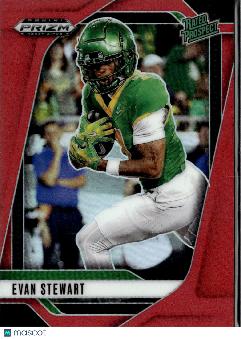 Evan Stewart 2025 Prizm Draft Rookie RC Red /399 Oregon Ducks