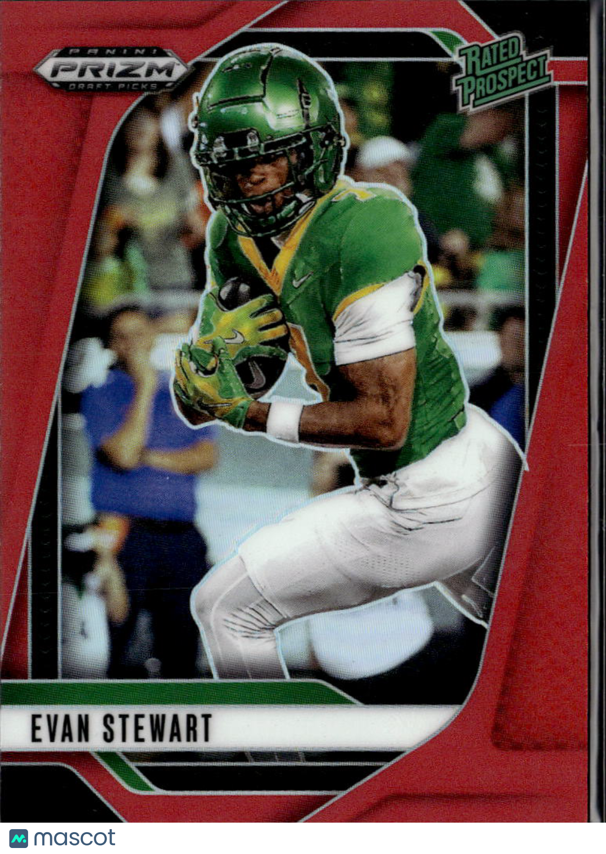 Evan Stewart 2025 Prizm Draft Rookie RC Red /399 Oregon Ducks