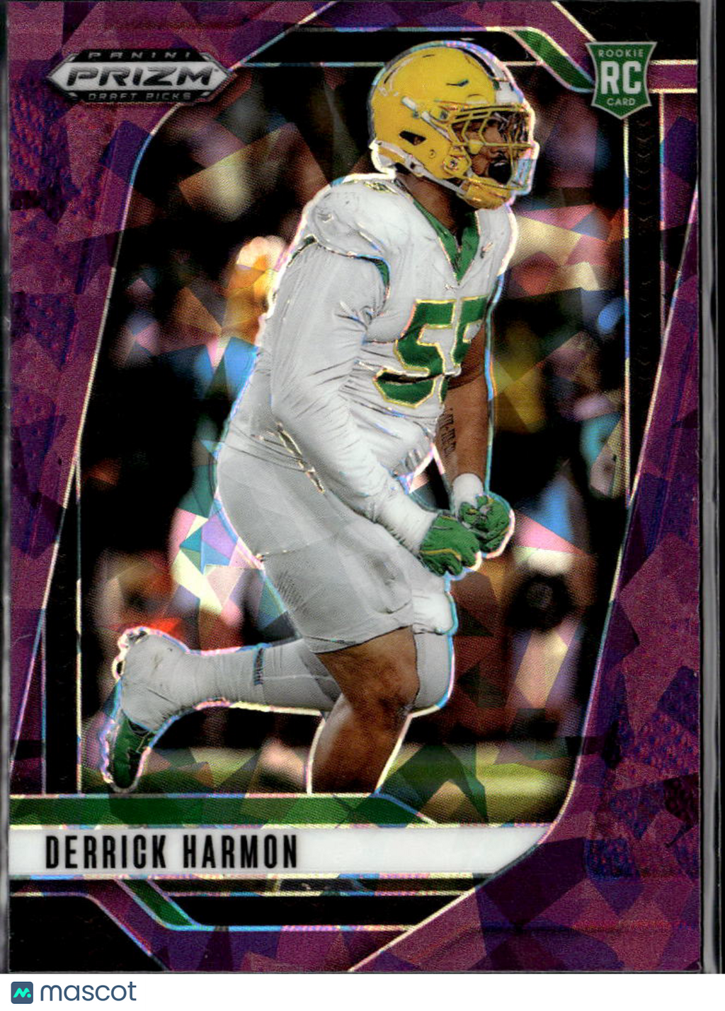 Derrick Harmon 2025 Prizm Draft Purple Ice Rookie RC 182/199 Oregon Ducks