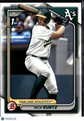 Nick Kurtz 2024 Bowman Draft 1st Bowman Oakland Athletics