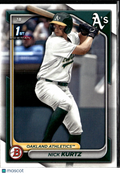 Nick Kurtz 2024 Bowman Draft 1st Bowman Oakland Athletics