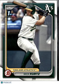 Nick Kurtz 2024 Bowman Draft Oakland Athletics