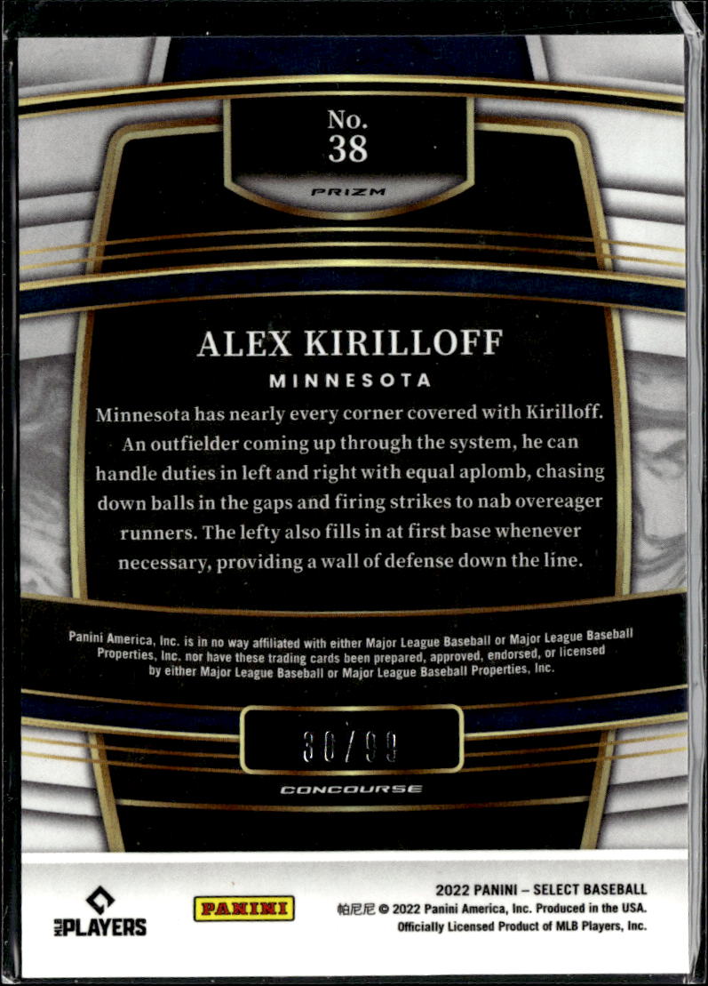 Alex Kirilloff 2022 Select Lime Green Prizm /99 Minnesota Twins