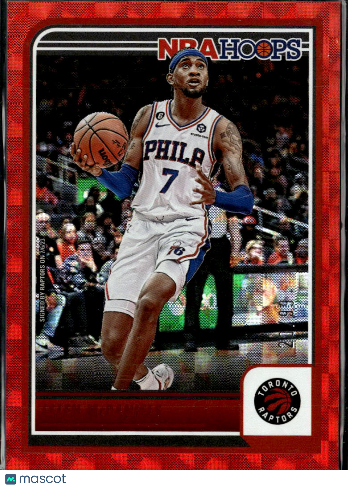 Jalen McDaniels 2023 NBA Hoops Red /99 Toronto Raptors Philadelphia 76ers