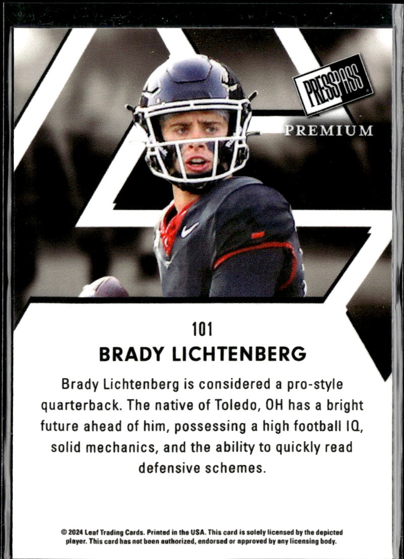 Brady Lichtenberg 2024 Press Pass Premium Toledo Rockets