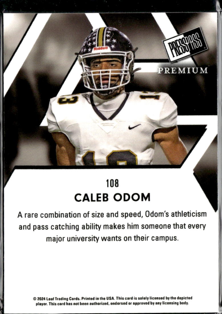 Caleb Odom 2024 Press Pass Premium Rookie RC Alabama Tide