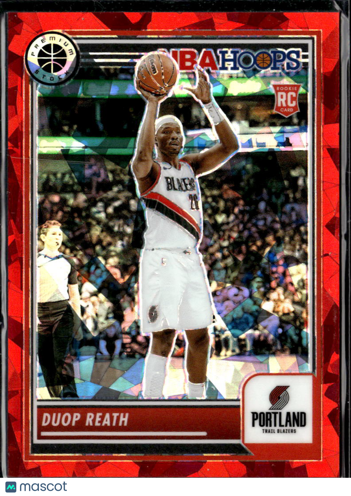Duop Reath 2024 NBA Hoops RC Red Ice /99 Portland Trail Blazers