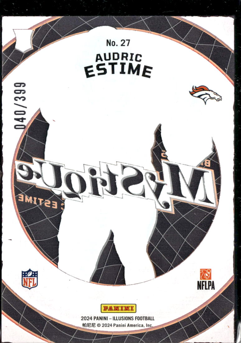 Audric Estime 2024 Illusions Mystique Pink RC /399 Denver Broncos