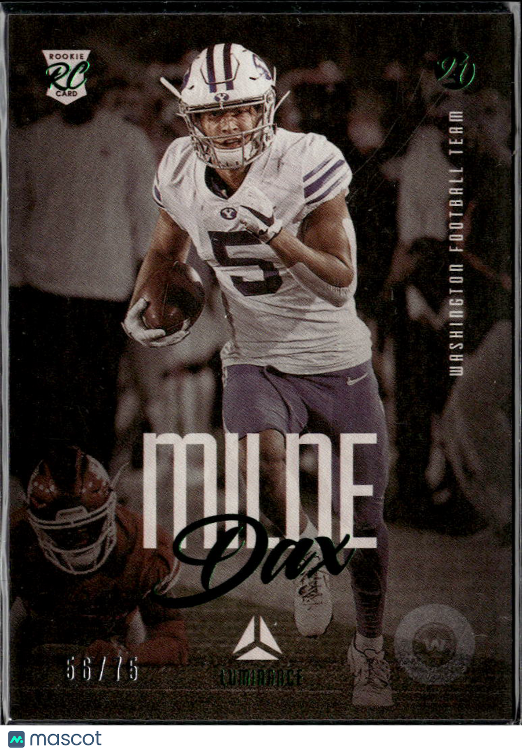Dax Milne 2021 Luminance Green RC /75 Commanders BYU
