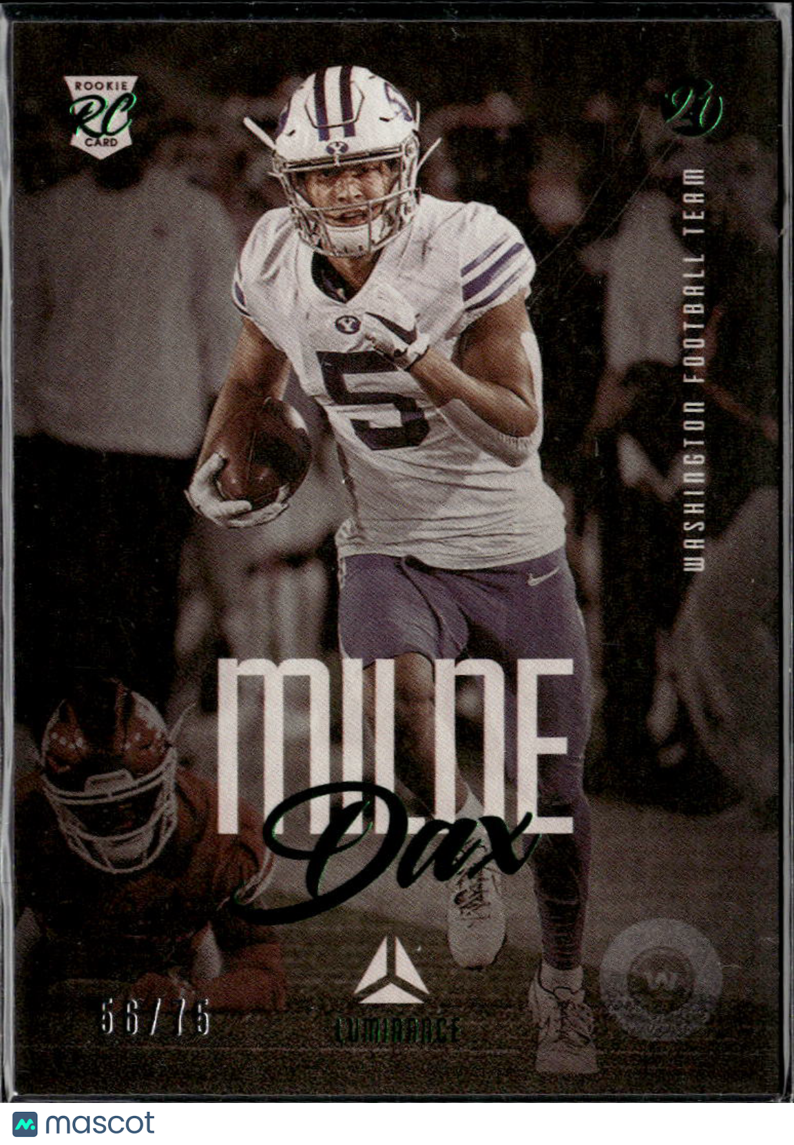Dax Milne 2021 Luminance Green RC /75 Commanders BYU