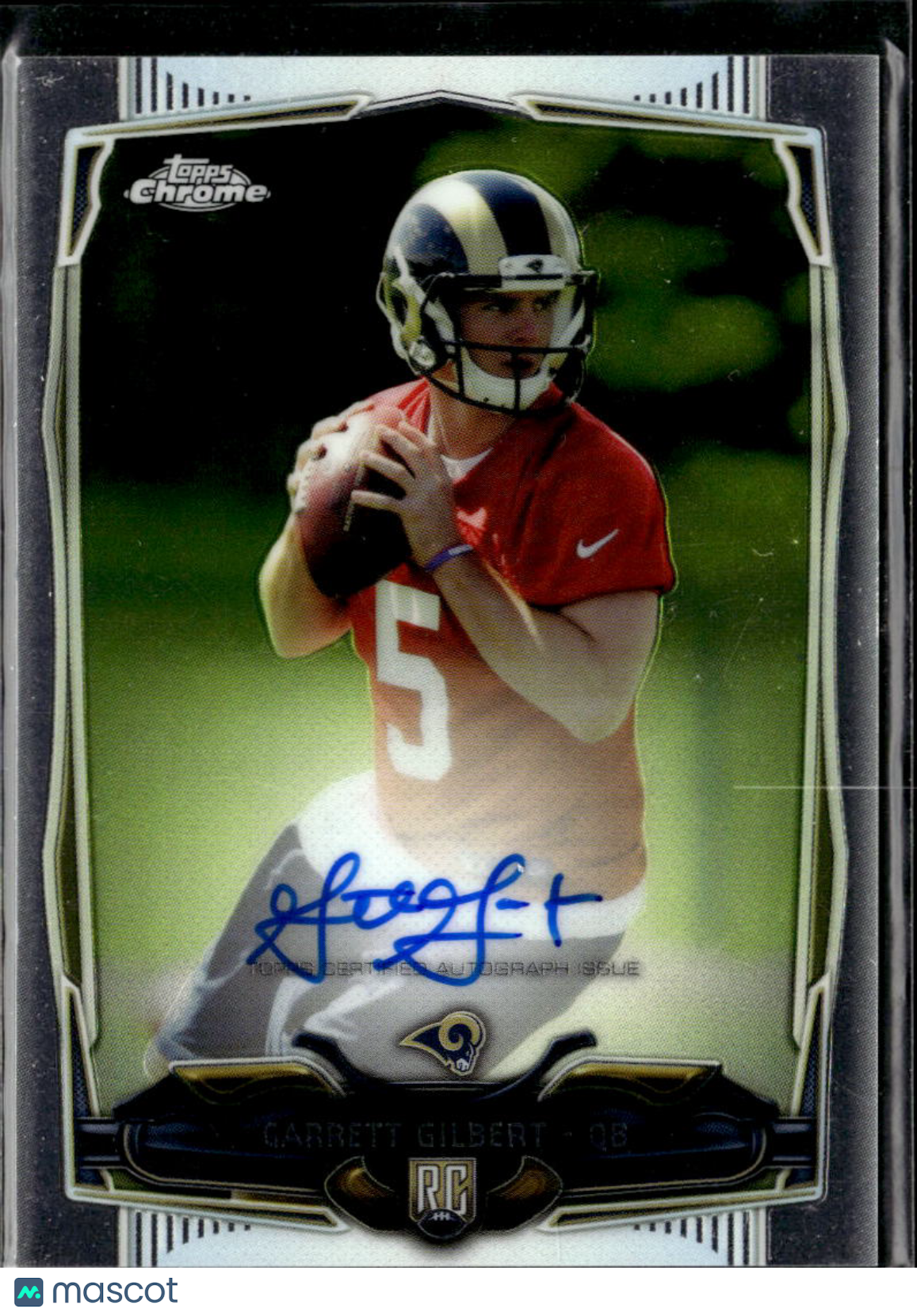 Garrett Gilbert 2014 Topps Chrome RC Auto Autograph St. Louis Rams