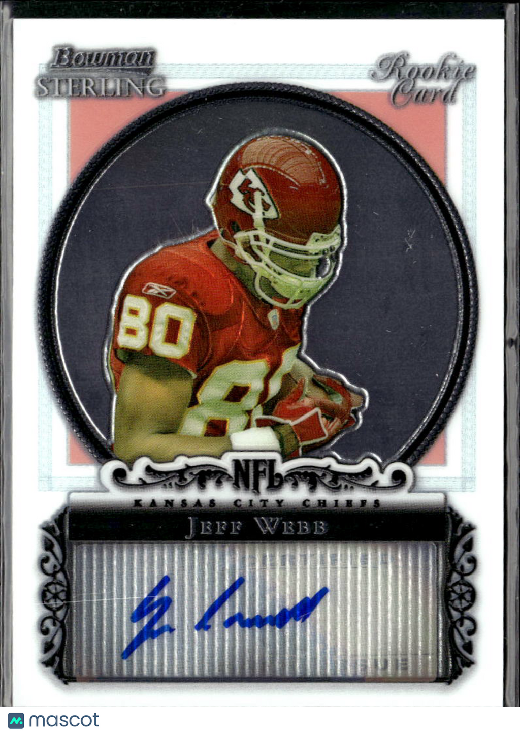 Jeff Webb 2006 Bowman Sterling Auto Autograph RC Kansas City Chiefs