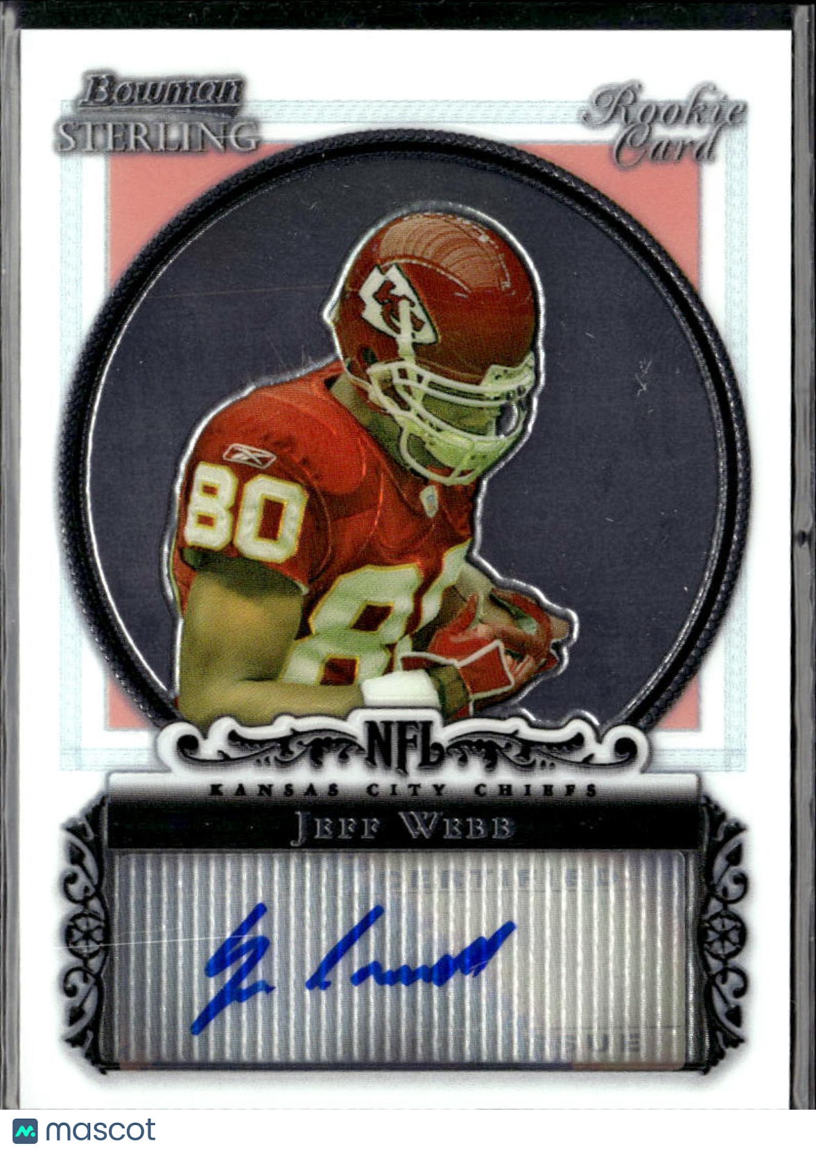 Jeff Webb 2006 Bowman Sterling Auto Autograph RC Kansas City Chiefs