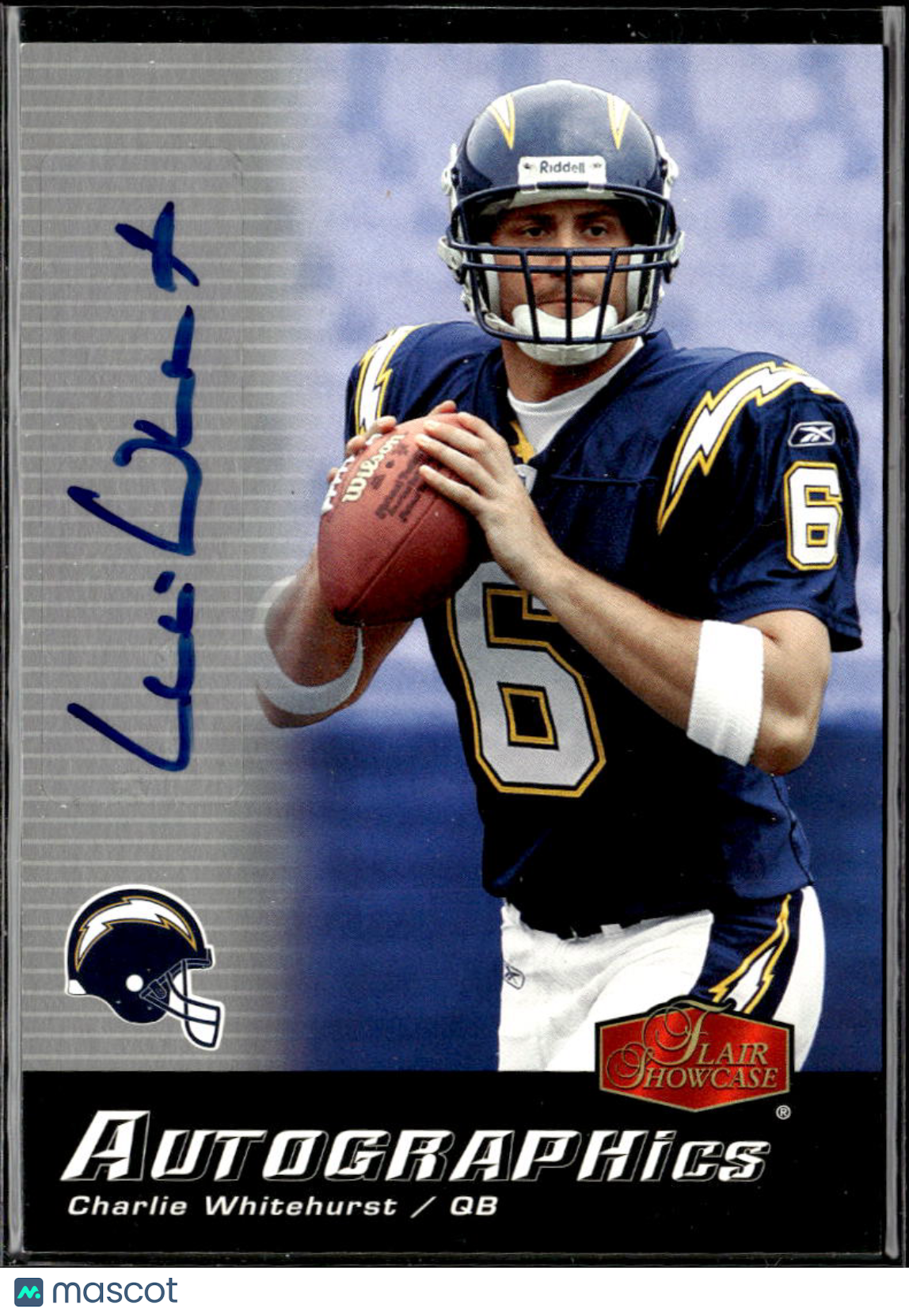 Charlie Whitehurst 2006 Flair Showcase Autographics Auto RC San Diego Chargers