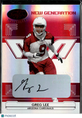 Greg Lee 2006 Certified Auto Autograph RC /250 Arizona Cardinals