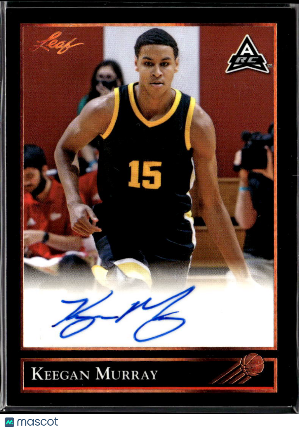 Keegan Murray 2022 Leaf Draft RC Auto Autograph Sacramento Kings