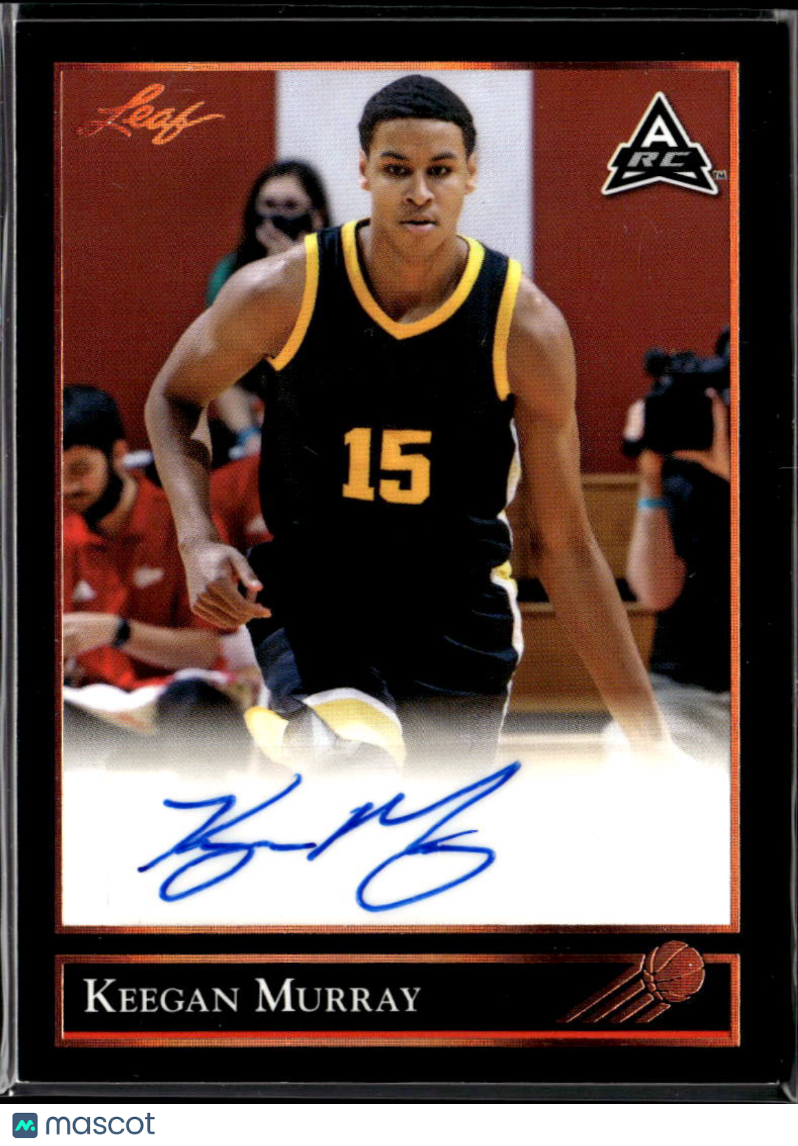 Keegan Murray 2022 Leaf Draft RC Auto Autograph Sacramento Kings