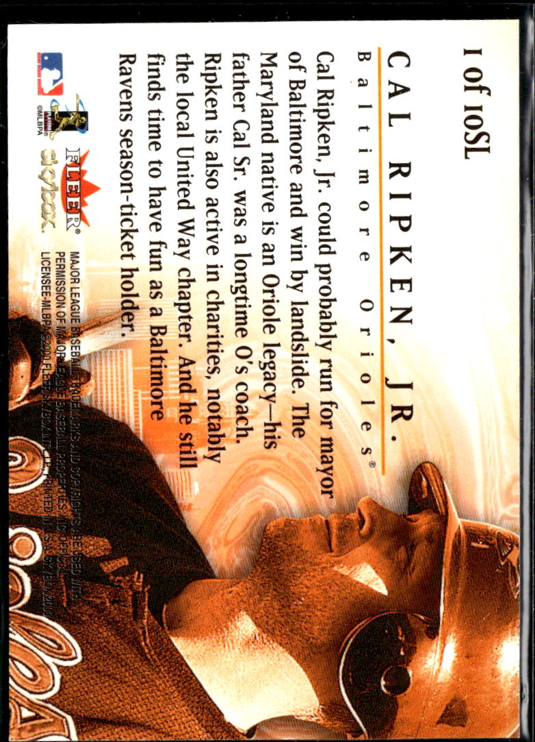Cal Ripken Jr. 2000 SkyBox Skylines Baltimore Orioles