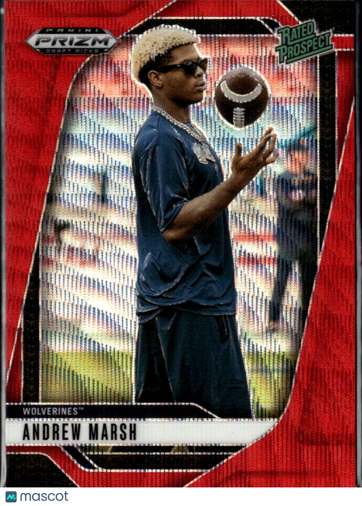 Andrew Marsh 2025 Panini Prizm Draft Picks Red Wave Michigan Wolverines