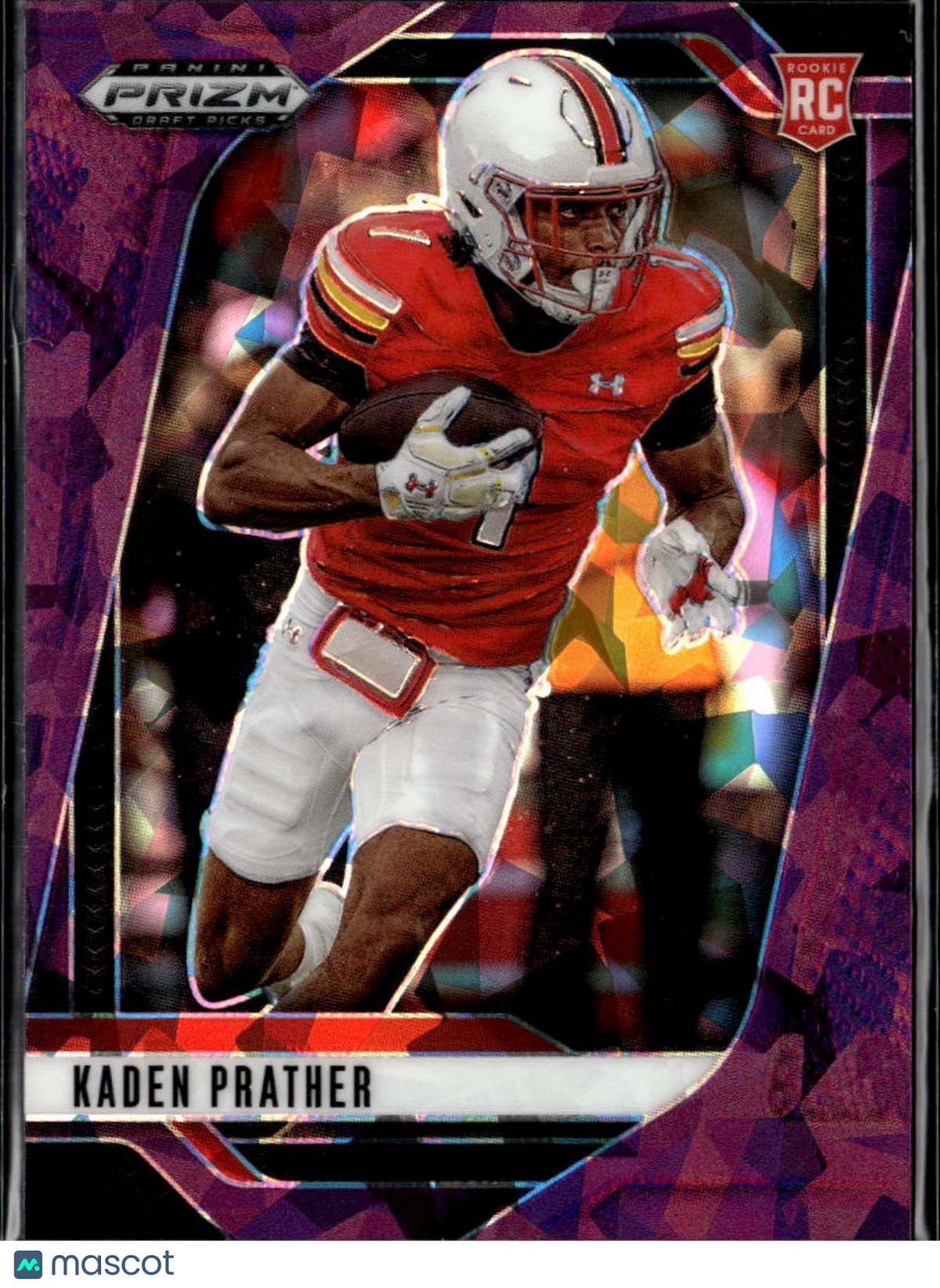 Kaden Prather 2025 Prizm Draft RC Purple Ice /199 Maryland Terrapins