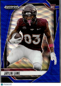 Jaylin Lane 2025 Prizm Draft RC Blue Wave /299 Virginia Tech Hokies