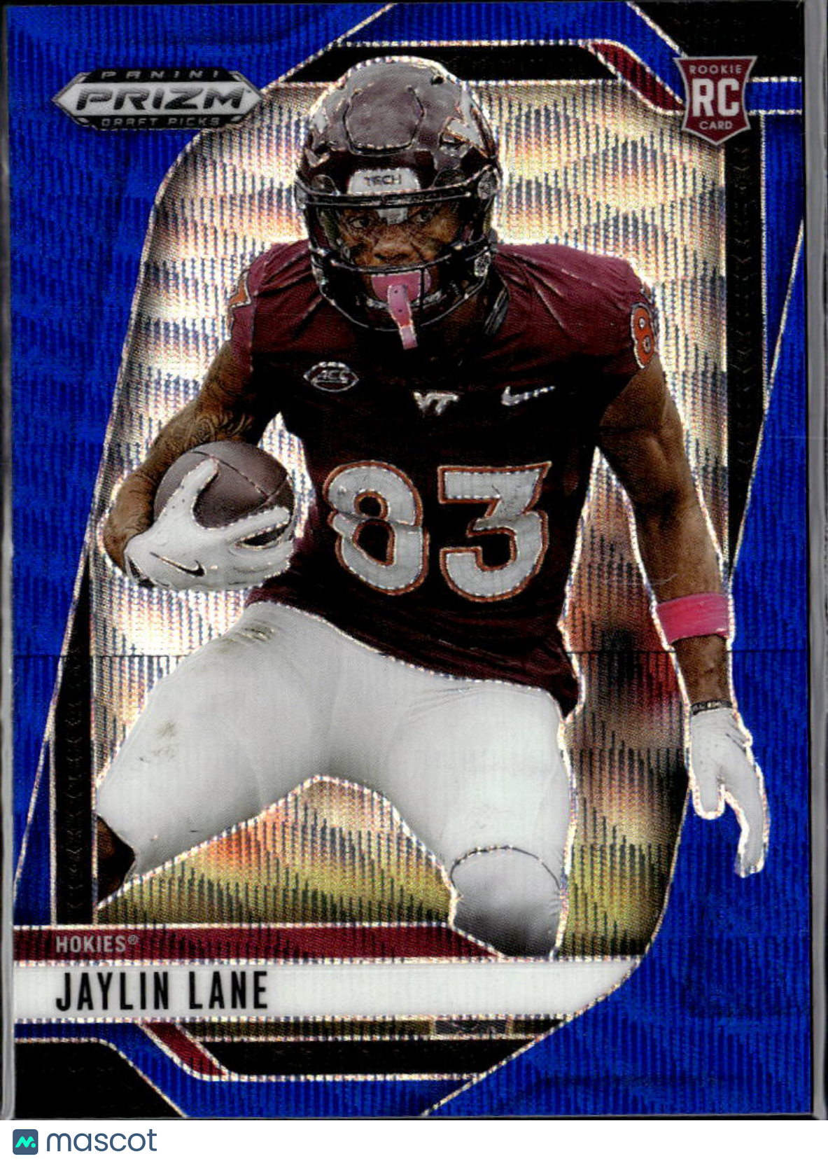 Jaylin Lane 2025 Prizm Draft RC Blue Wave /299 Virginia Tech Hokies