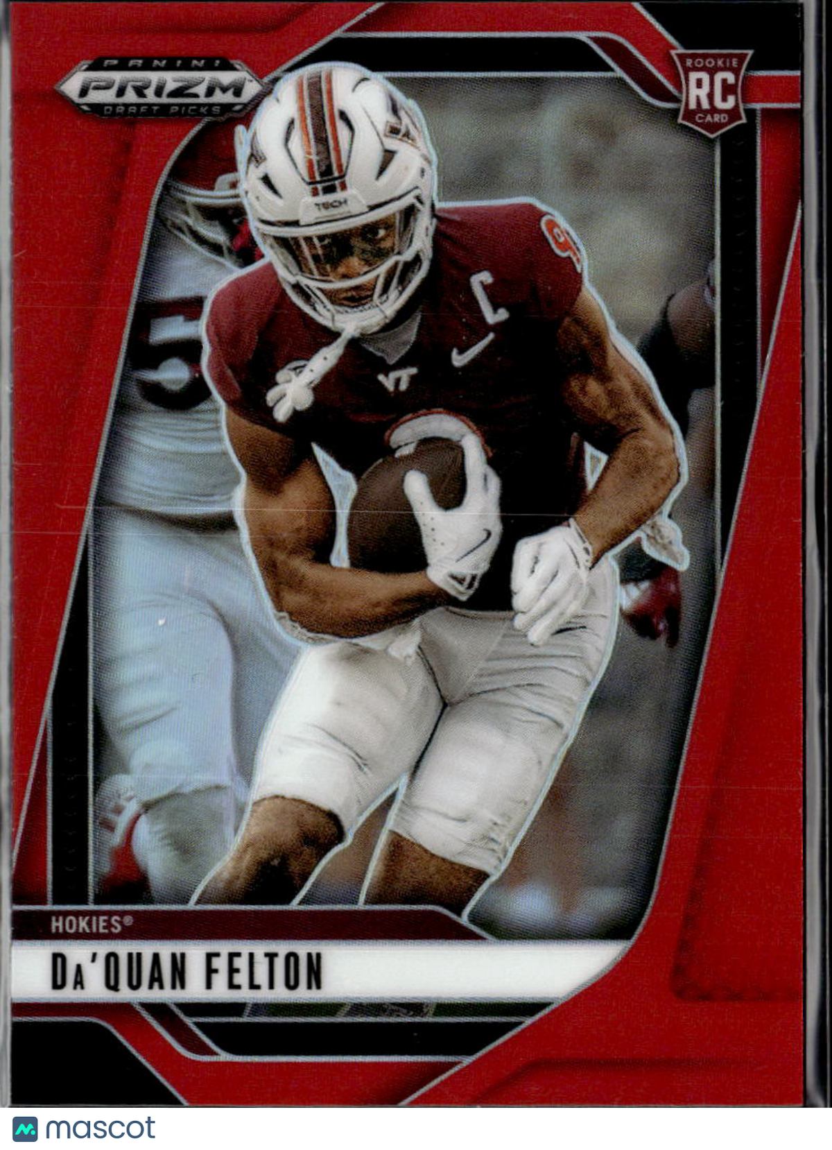 Da'Quan Felton 2025 Prizm Draft Picks RC Red 383/399 Virginia Tech Hokies