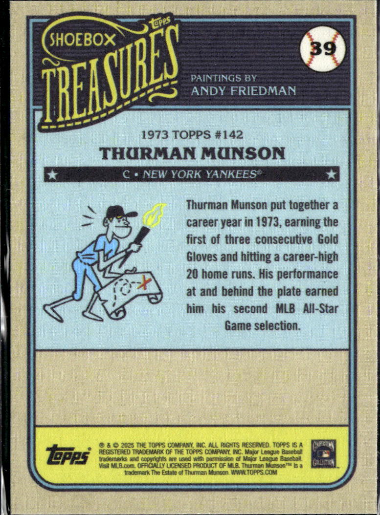 Thurman Munson 2025 Topps Shoebox Treasures New York Yankees