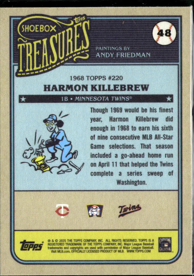Harmon Killebrew 2025 Topps Shoebox Treasures Minnesota Twins