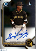 Rosman Verdugo 2022 Bowman Chrome 1st Auto Autograph San Diego Padres