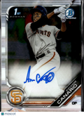 Alexander Canario 2019 Bowman Chrome 1st Auto Autograph San Francisco Giants