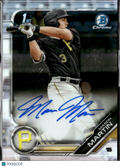 Mason Martin 2019 Bowman Chrome 1st Auto Autograph Pittsburgh Pirates
