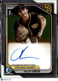 Adler Cecil 2024 Bowman Chrome 1st Auto Autograph San Diego Padres