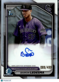 Bairon Ledesma 2024 Bowman Chrome 1st Auto Autograph /499 Colorado Rockies