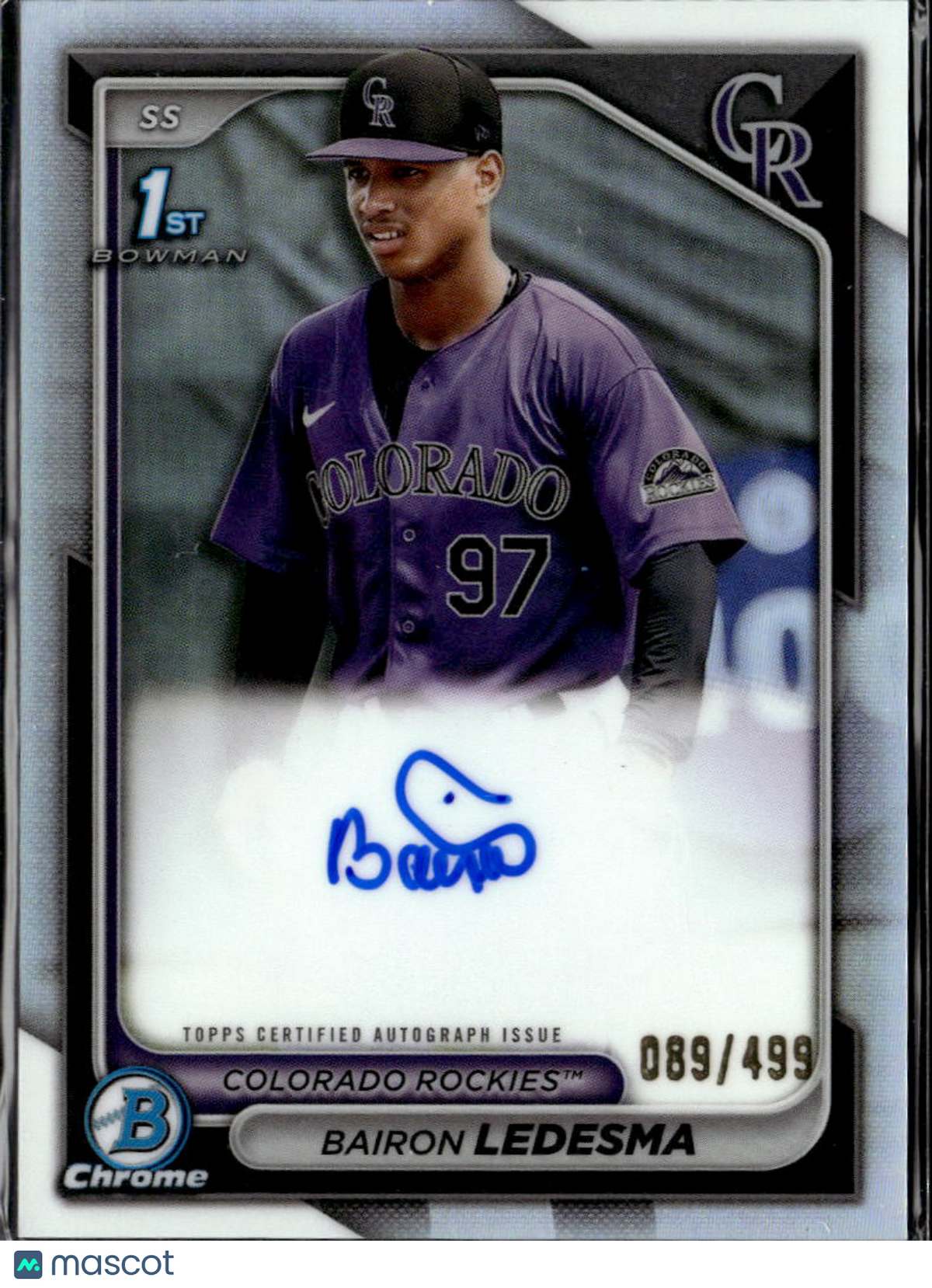 Bairon Ledesma 2024 Bowman Chrome 1st Auto Autograph /499 Colorado Rockies