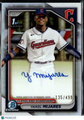 Yaikel Mijares 2024 Bowman Chrome 1st Auto Autograph /499 Cleveland Guardians