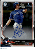 Griffin Conine 2018 Bowman Chrome 1st Auto Autograph Toronto Blue Jays