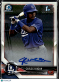 Carlos Rincon 2018 Bowman Chrome 1st Auto Autograph Los Angeles Dodgers