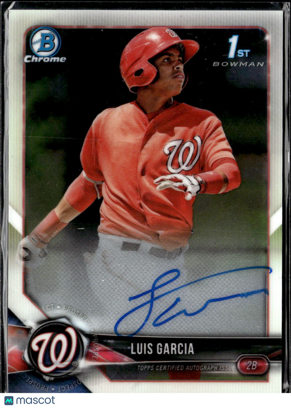 Luis Garcia 2018 Bowman Chrome 1st Auto Autograph Washington Nationals