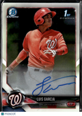 Luis Garcia 2018 Bowman Chrome 1st Auto Autograph Washington Nationals