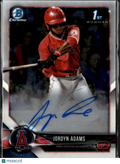 Jordyn Adams 2018 Bowman Chrome 1st Auto Autograph Los Angeles Angels