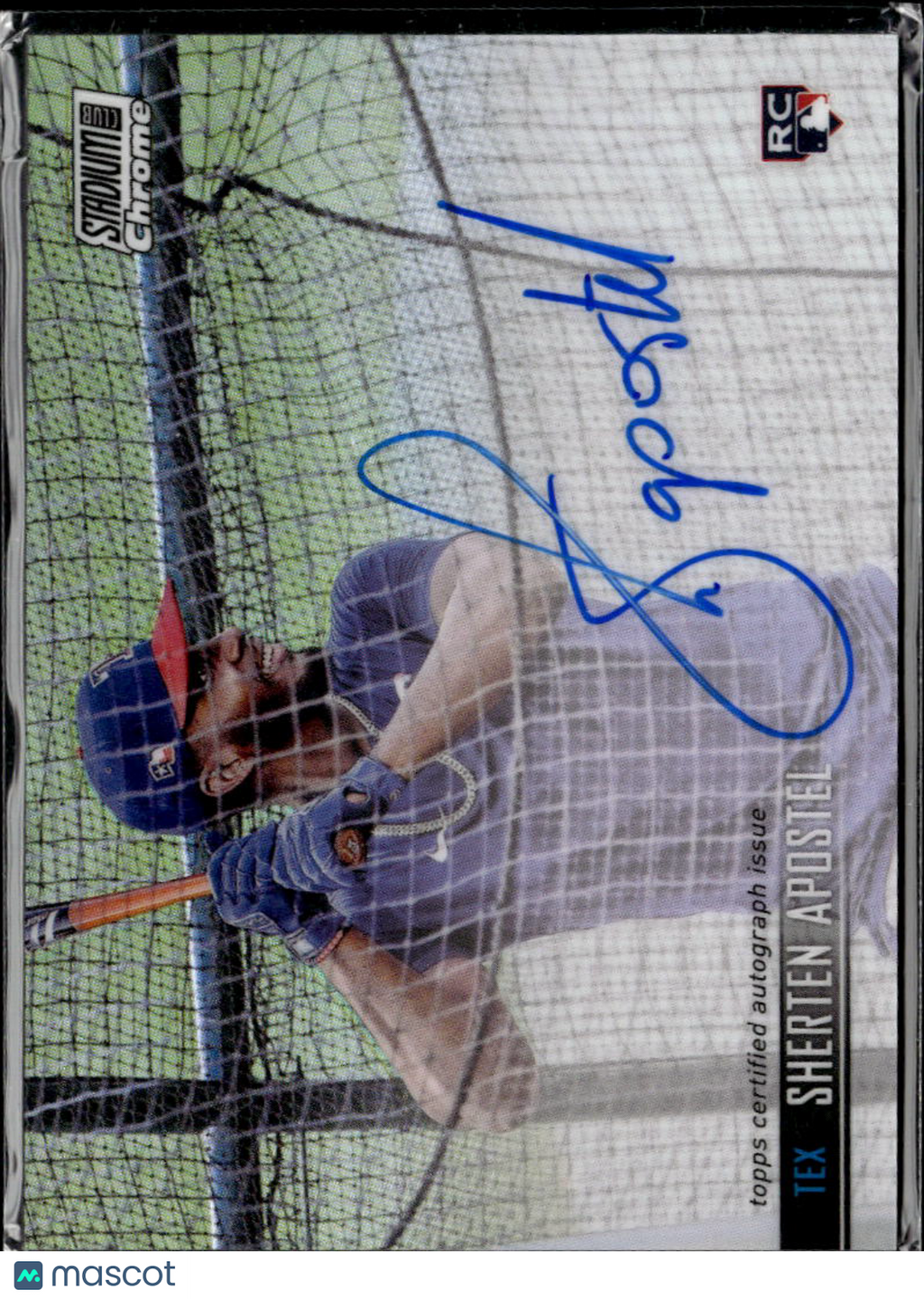 Sherten Apostel 2021 Topps Stadium Club Auto Autograph RC Texas Rangers