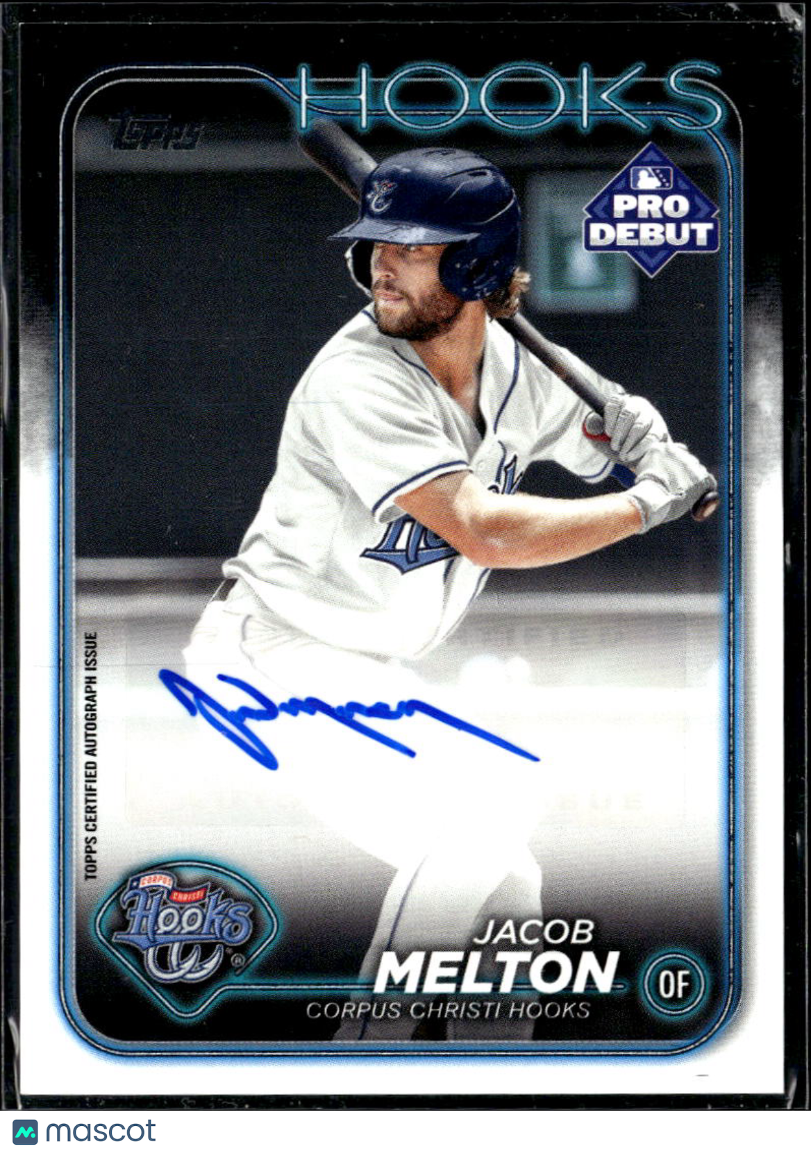 Jacob Melton 2024 Topps Pro Debut Auto Autograph Corpus Christi Hooks