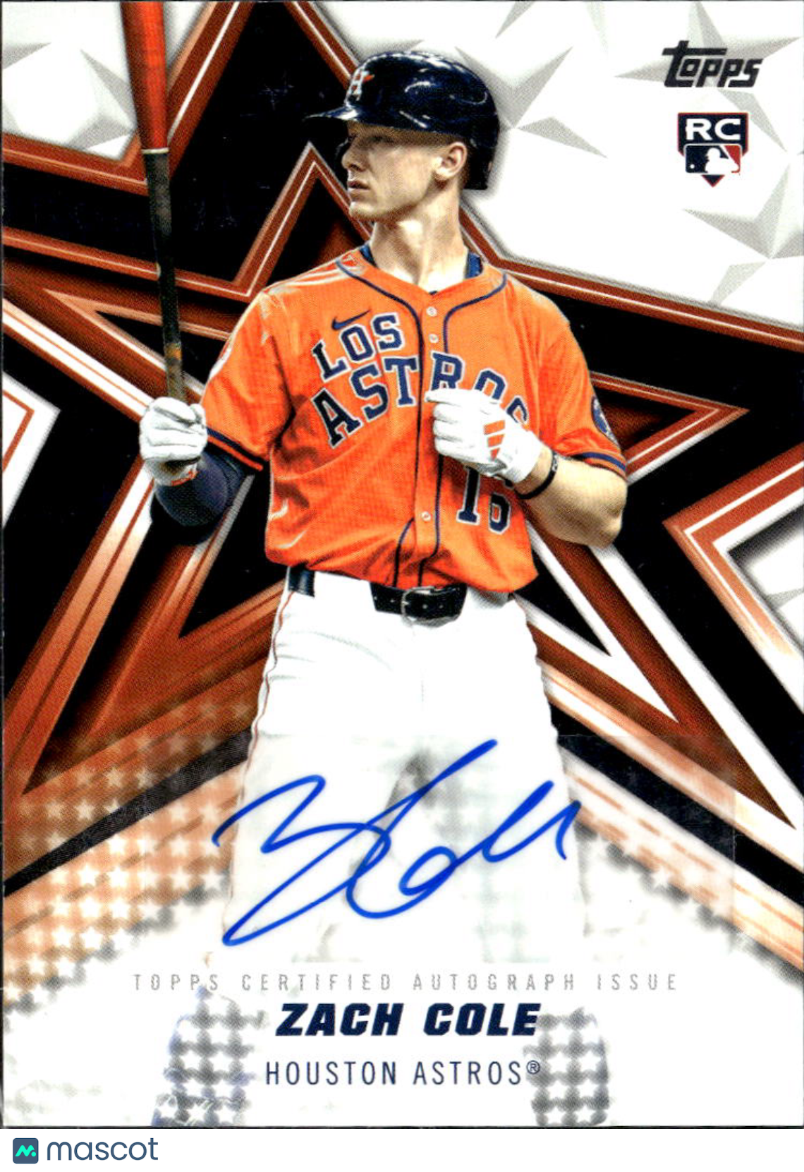 Zach Cole 2026 Topps Stars Autographs RC Auto Houston Astros