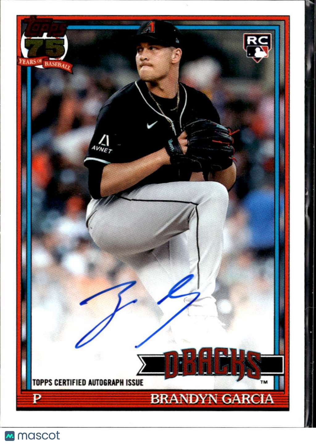 Brandyn Garcia 2026 Topps '91 Auto Autograph RC Arizona Diamondbacks