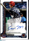 Carter Mathison 2025 Topps Pro Debut Auto Clearwater Threshers