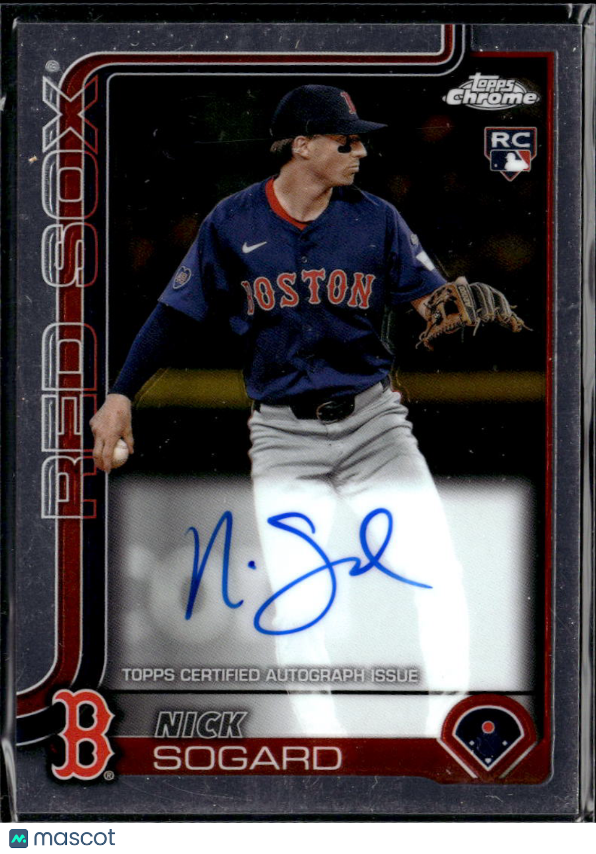 Nick Sogard 2025 Topps Chrome Auto Autograph RC Boston Red Sox