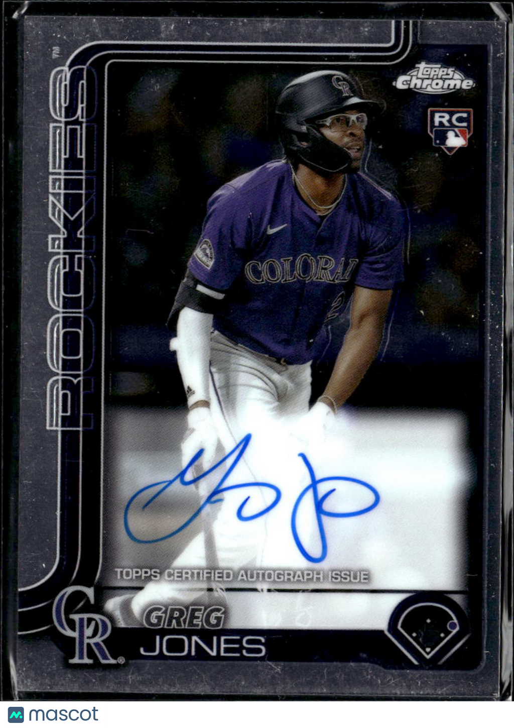 Greg Jones 2025 Topps Chrome Auto Autograph RC Colorado Rockies