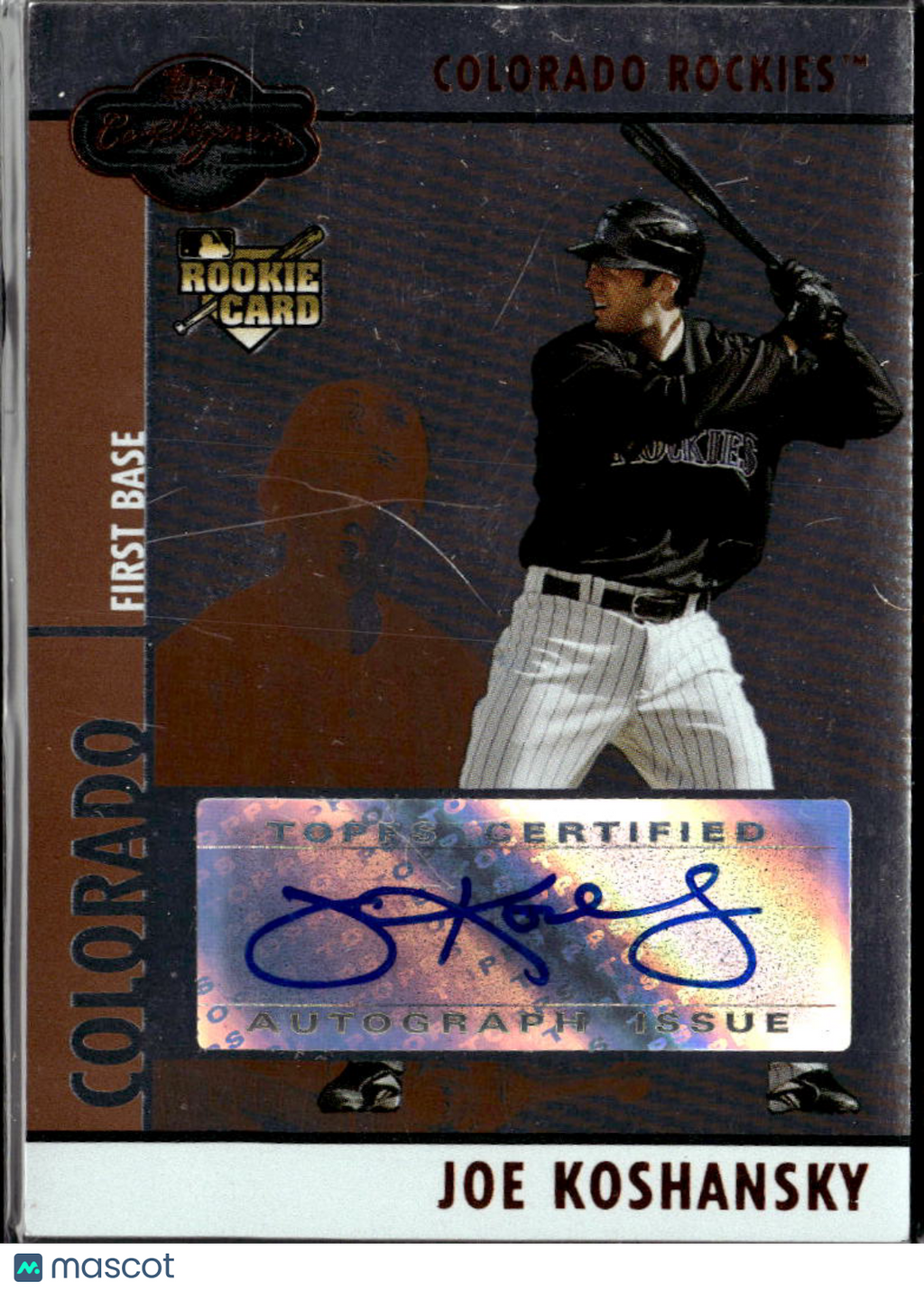 Joe Koshansky 2008 Topps Co-Signers Auto Autograph /400 Colorado Rockies